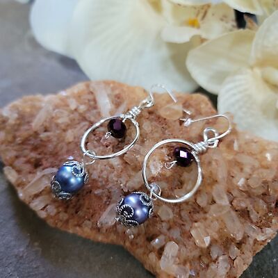 Handmade Hoop Bead Dangle Earrings