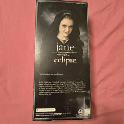 The Twilight Saga Eclipse Jane Barbie Doll Collector Pink Label NIB Mattel 2010