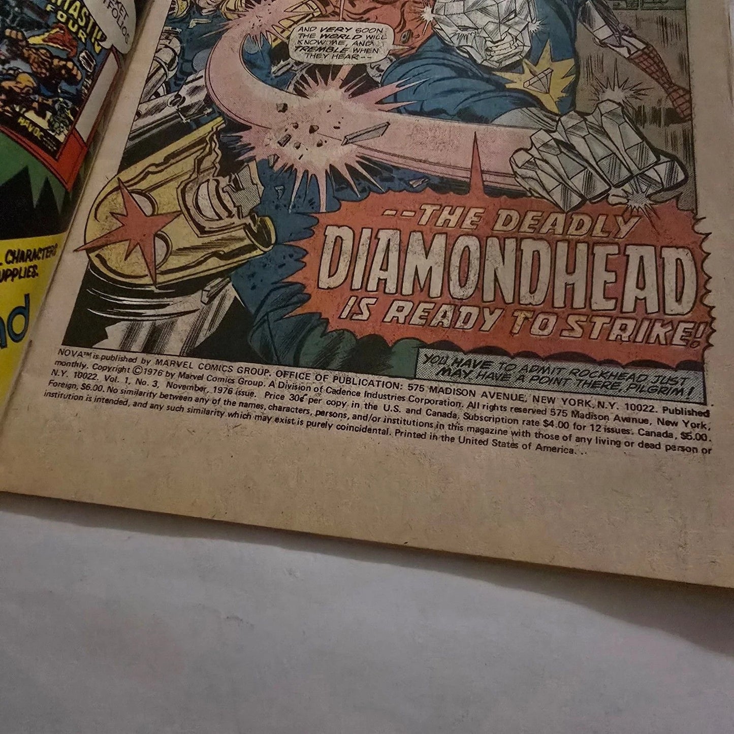 Nova #3 Marvel Comics 1976 Bronze Age Diamondhead Appearance