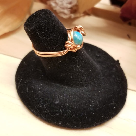Handmade Wire Wrapped Jasper Ring