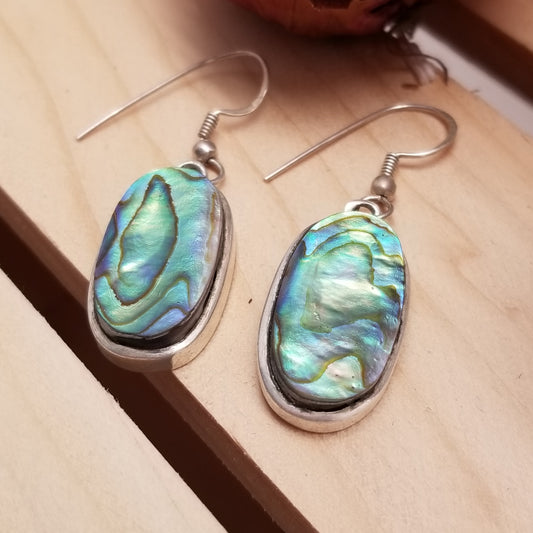 925 sterling Silver Abalone Earrings