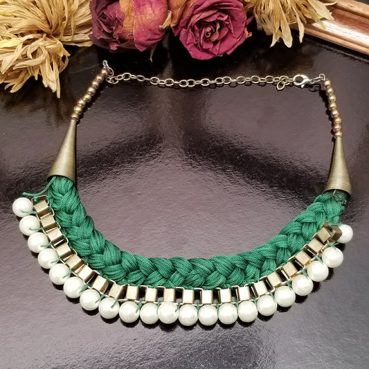 Green Braided Necklace