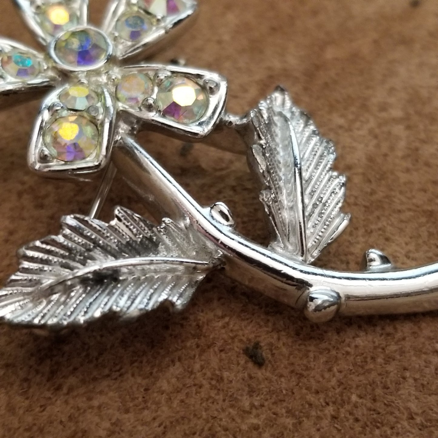 Vintage Sarah Coventry Rhinestone Flower Brooch