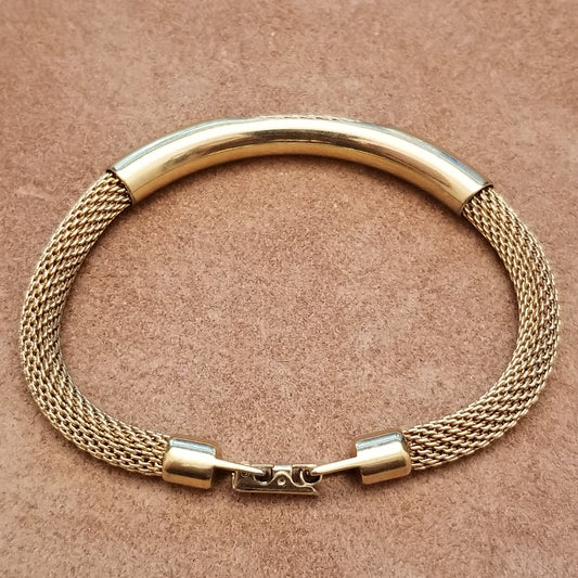 Gold Tone Avon Mesh Bracelet