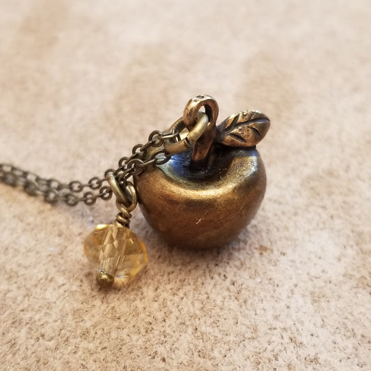 Copper Peanut or Apple Necklace