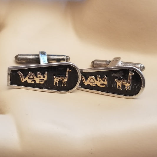 Vintage Mex Alpaca Cufflinks