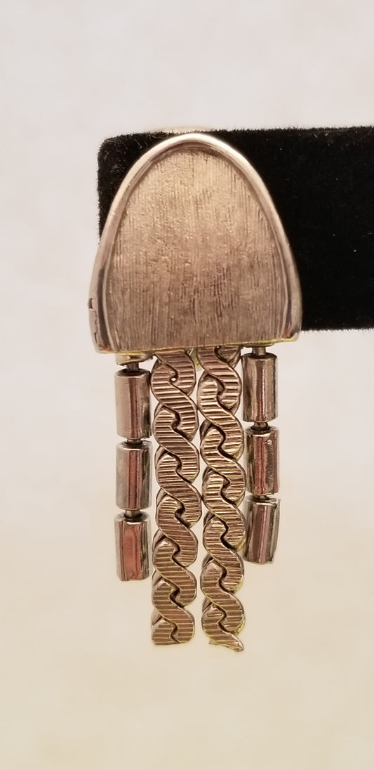 Silver Tone Fringe Earrings