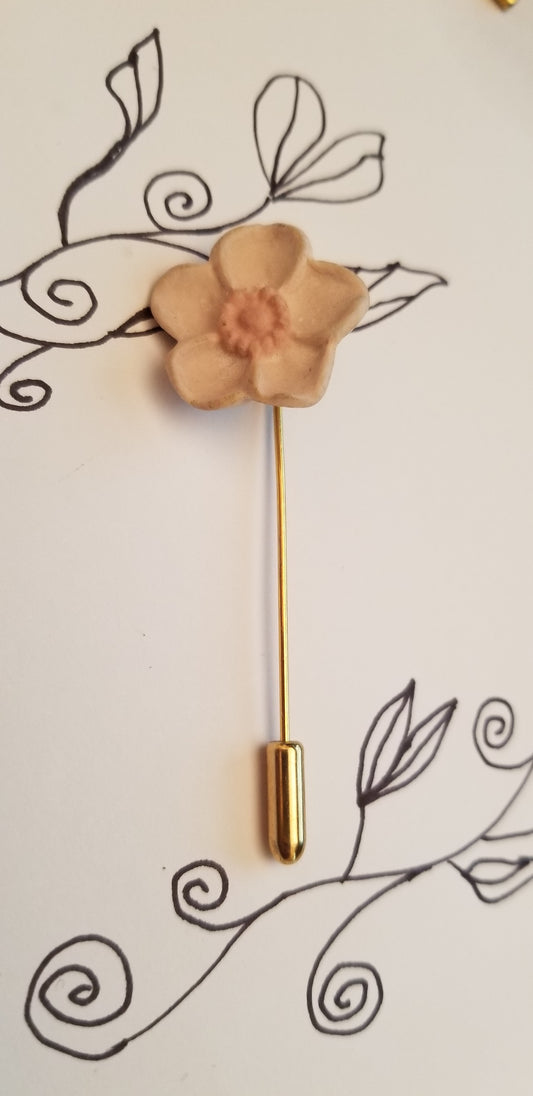 Vintage Pink Dogwood Stick Pin