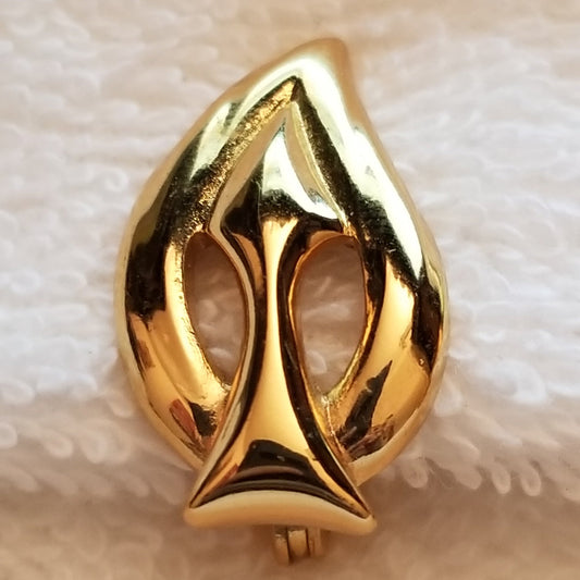 Vintage Monet Gold Tone Flame Earrings