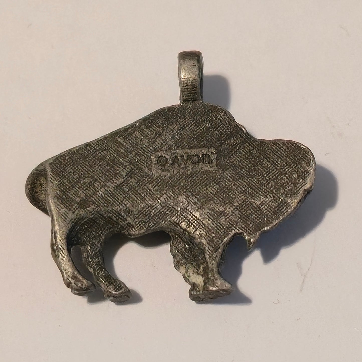 AVON Pewter Buffalo Pendant 