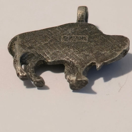 AVON Pewter Buffalo Pendant 