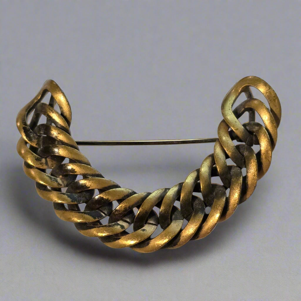 Vintage Gold-Tone Chain Link Brooch