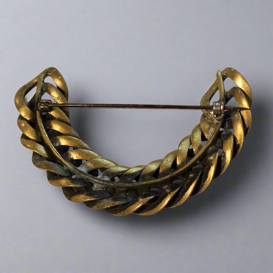 Vintage Gold-Tone Chain Link Brooch