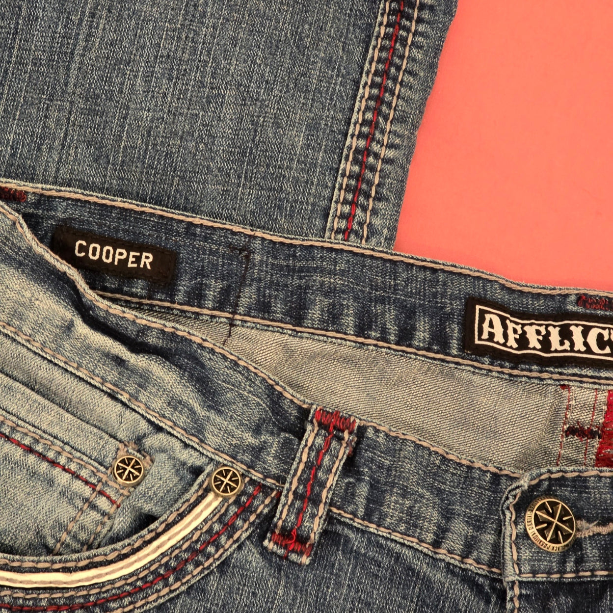 Affliction Men's Dark Blue Bootcut Jeans