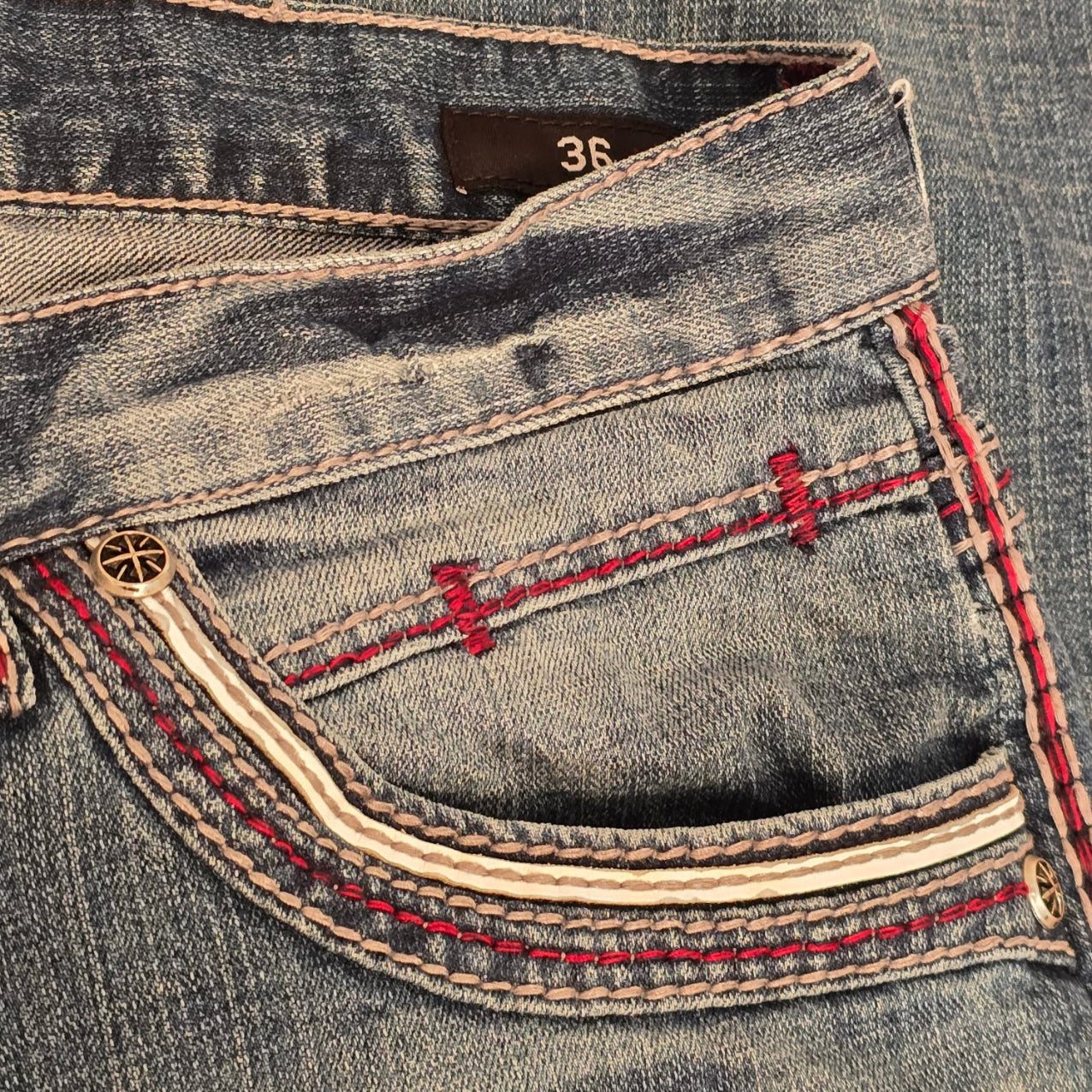Affliction Men's Dark Blue Bootcut Jeans