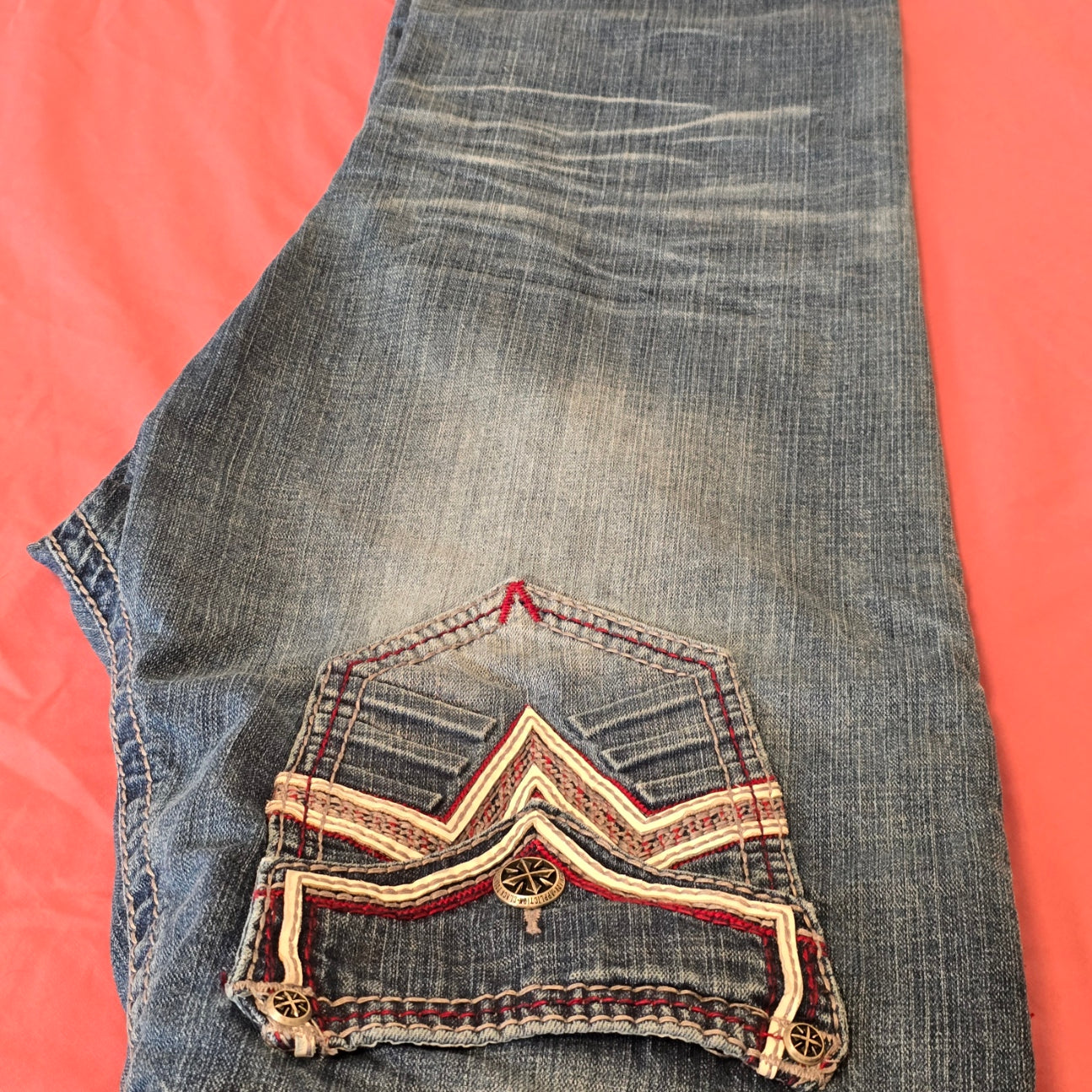 Affliction Men's Dark Blue Bootcut Jeans