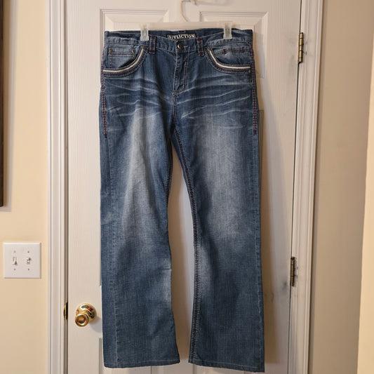 Affliction Men's Dark Blue Bootcut Jeans