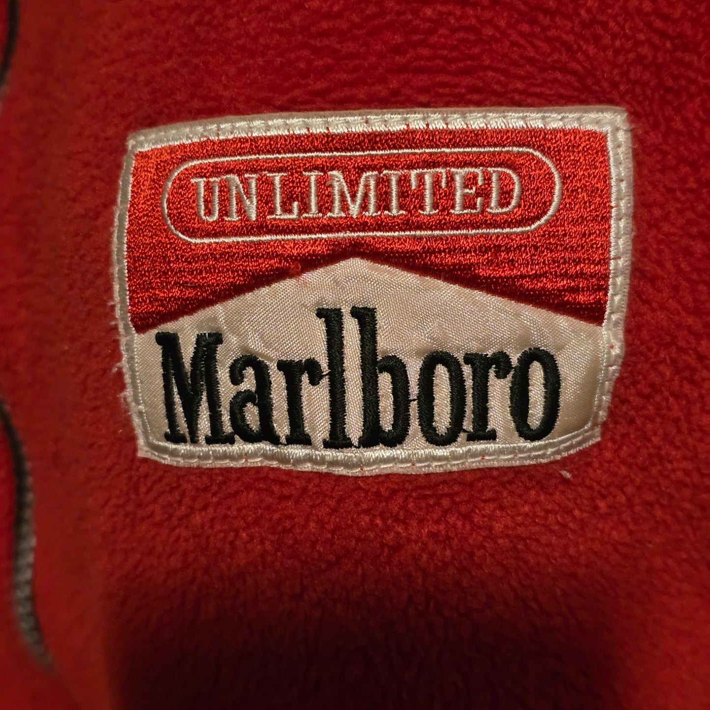Vintage Marlboro Unlimited Red Fleece Pullover – Quarter Zip Reversible