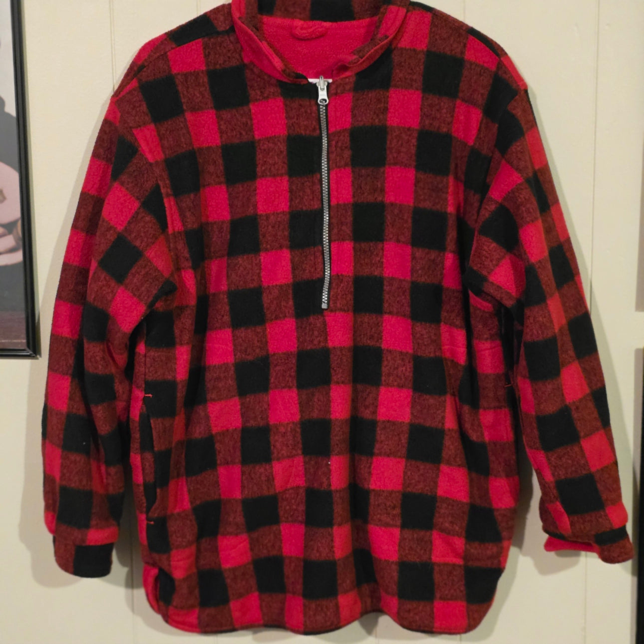 Vintage Marlboro Unlimited Red Fleece Pullover – Quarter Zip Reversible