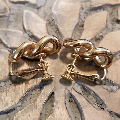 Vintage H-A Vendome Chain Screw Back Earrings