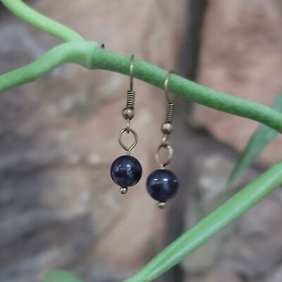 Handmade Minimalist Amethyst Dangle Earrings