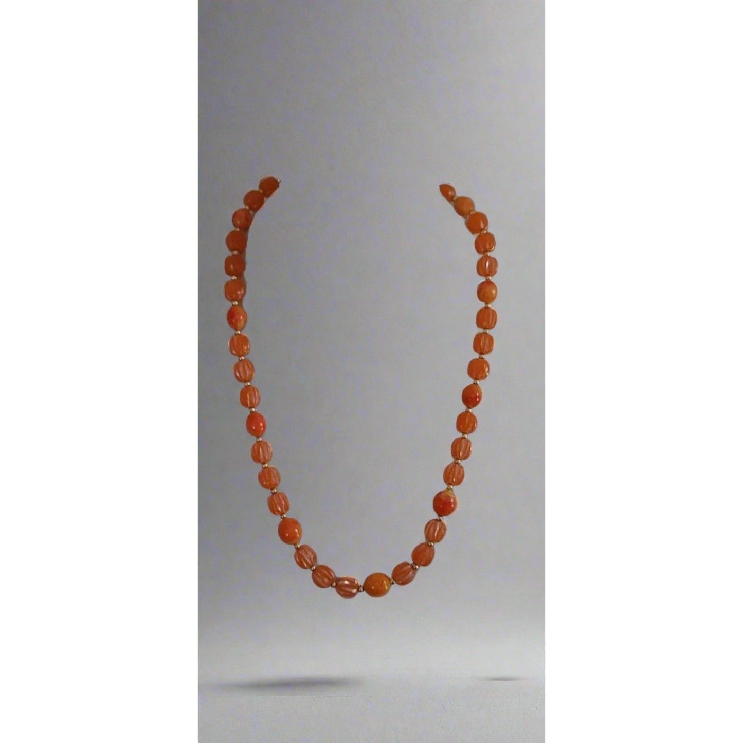 Vintage Orange Bead Necklace