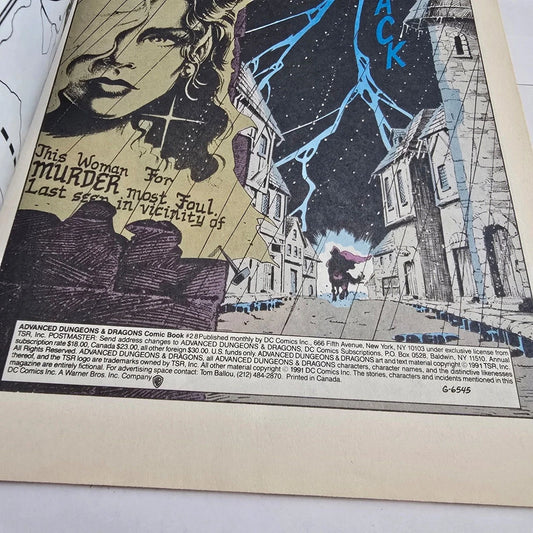 Advanced Dungeons & Dragons #28 DC Comic 1991 TSR D&D Fantasy