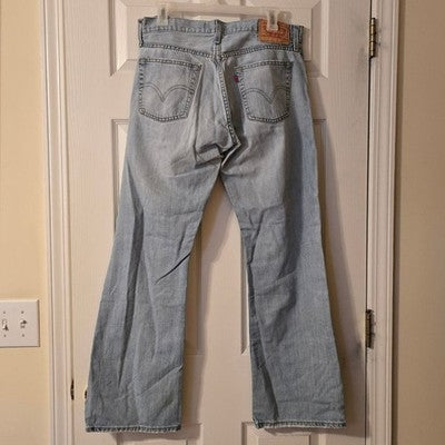 527 Levi's Men's Classic Gray Straight Jeans Low Boot Cut