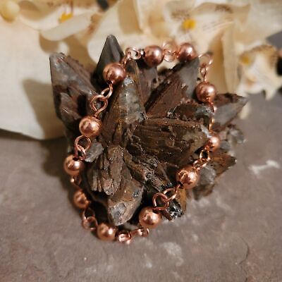 Handmade Copper Bead Chain Bracelet