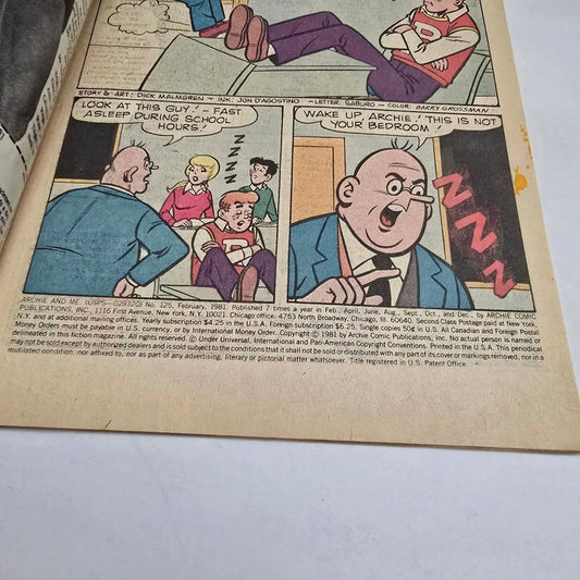 Archie and Me #125 Archie Comics 1981 Archie Andrews Vintage Comic