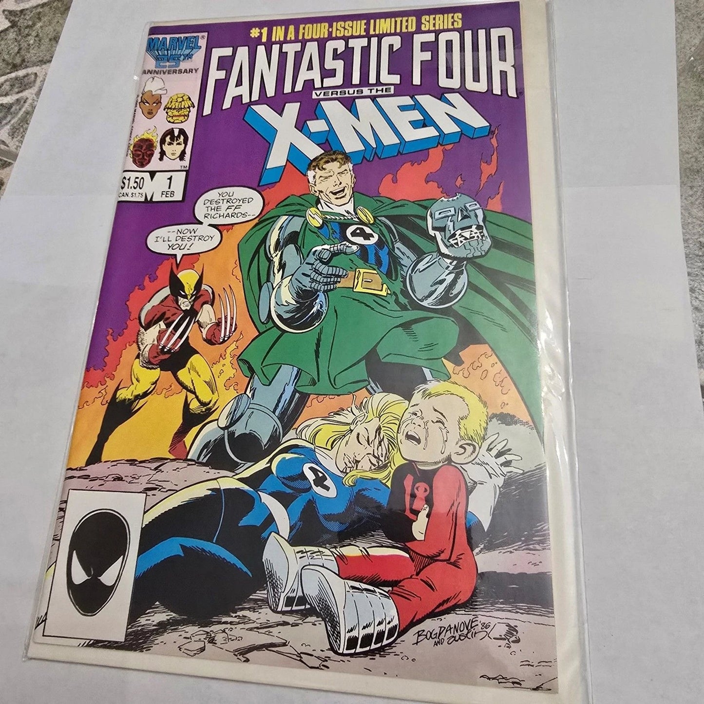 Fantastic Four vs X-Men #1 (1987) Doctor Doom Wolverine Marvel