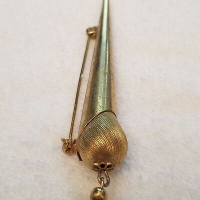 Vintage Gold Tone Fringe Brooch