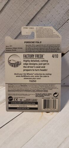 hot wheels Factory Fresh Porsche 934.5
