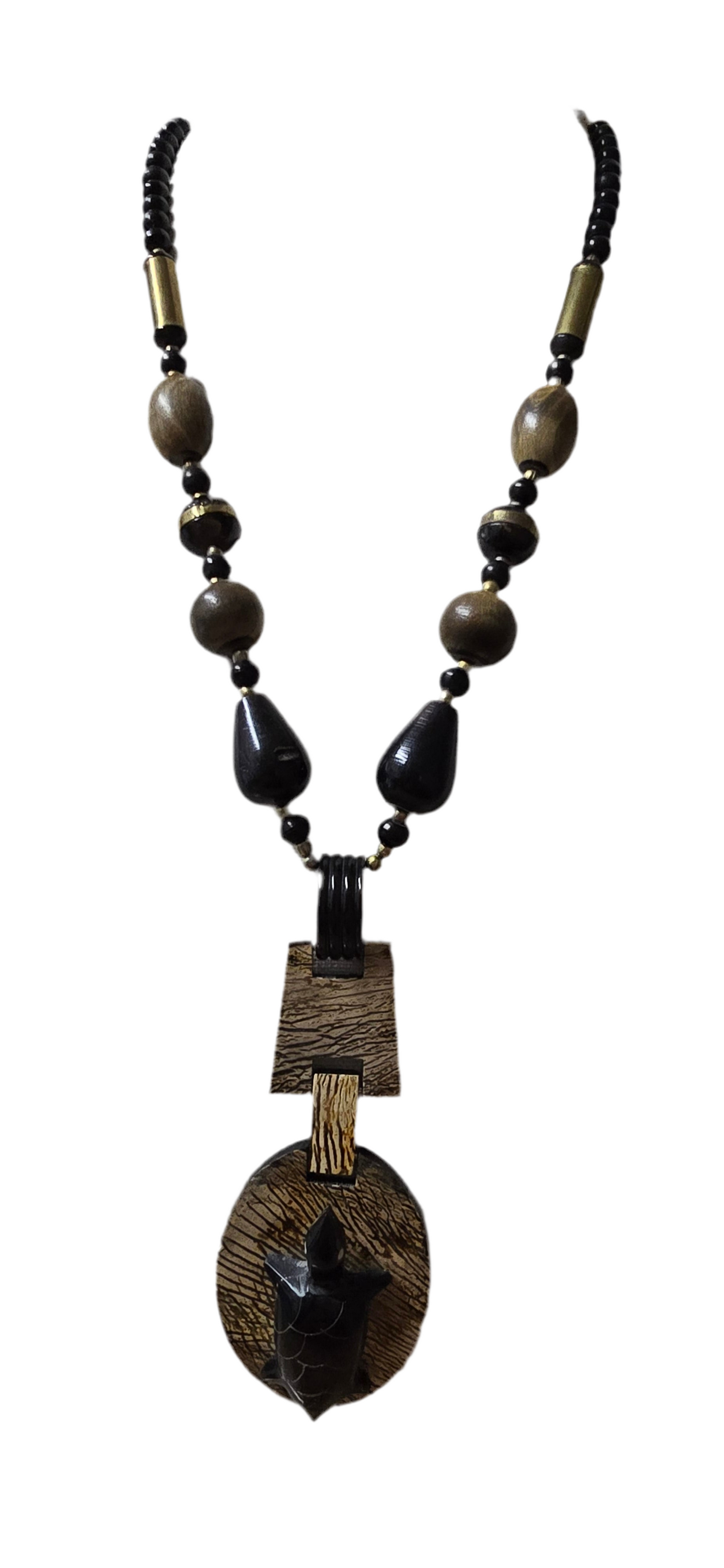 Handcrafted Turtle Pendant Necklace – Tribal Boho Statement Jewelry