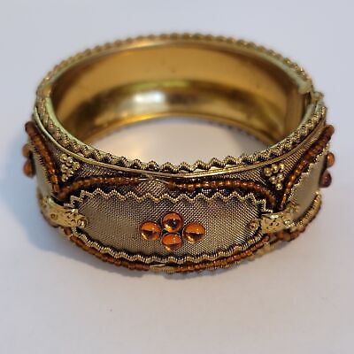Gold Tone Clamp Bracelet