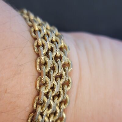 Vintage 4 Strand Chain Goldette NY Bracelet