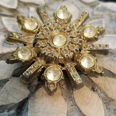 Vintage Star Burst Rhinestone Brooch