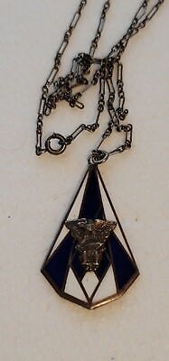 Vintage 1931 Military U.S. Naval Academy Battleship Sterling Pendant