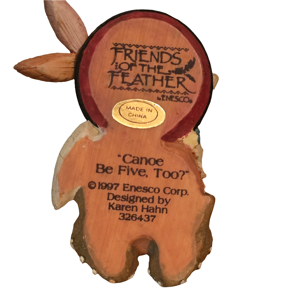 Friends of the Feather – “Canoe Be Five, Too?” – 1997 Enesco Figurine #326437