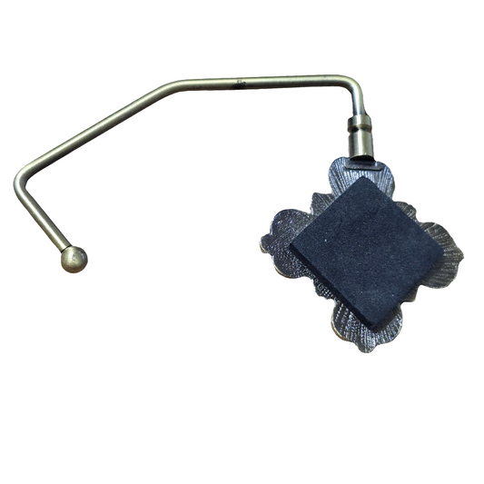 Vintage-Inspired Purse Hook – Aqua Floral Rhinestone Handbag Hanger