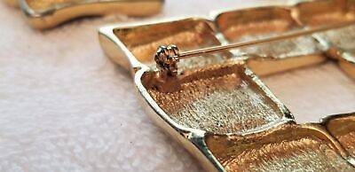 Vintage Enamel 3 Pcs Brooch and Earrings Set