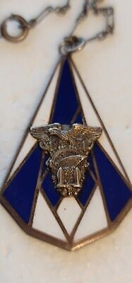 Vintage 1931 Military U.S. Naval Academy Battleship Sterling Pendant