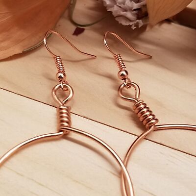 Handmade Copper Hoop Earrings