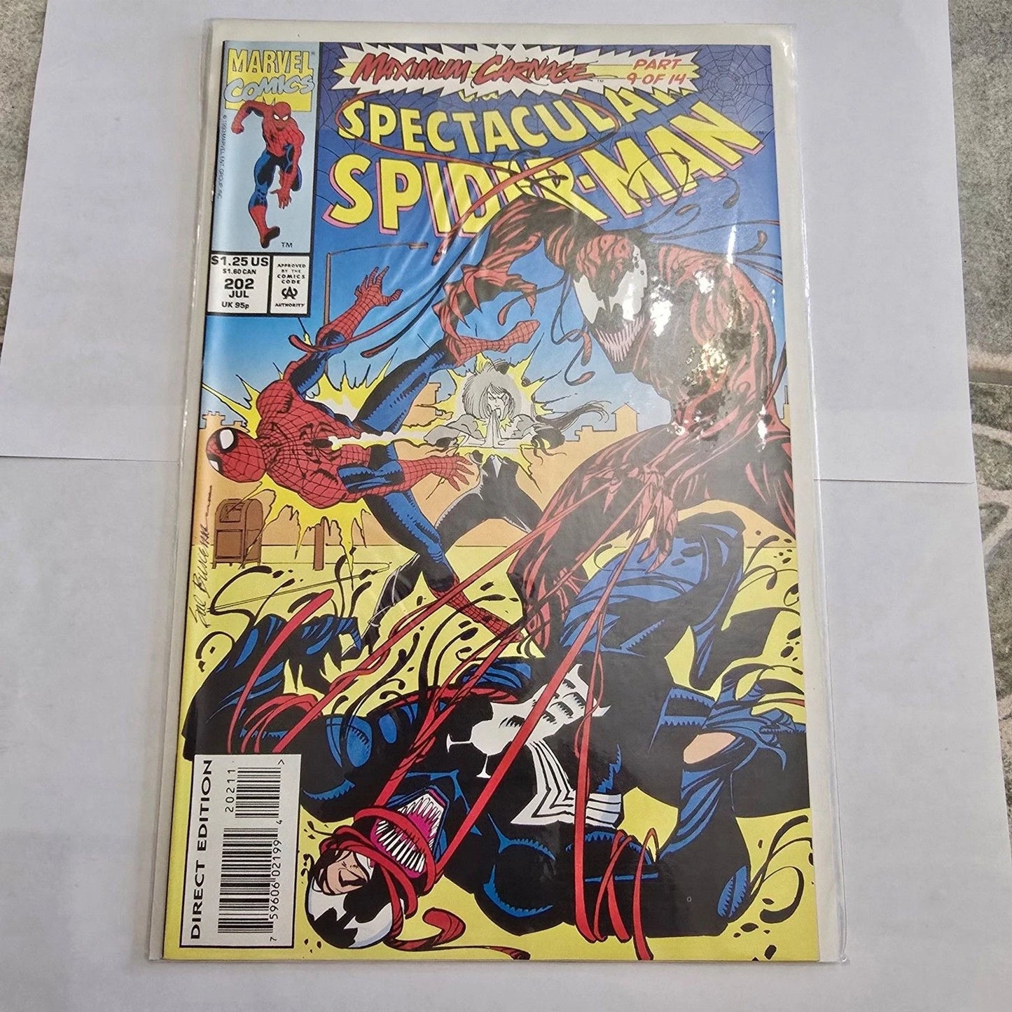 Spectacular Spider-Man #202 Maximum Carnage Carnage Venom Marvel 1993