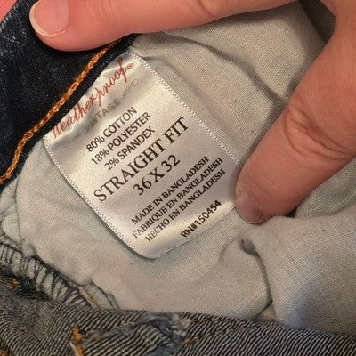 Weatherproof Men's Dark Blue Vintage Straight Jeans