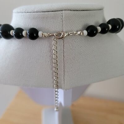 Black Graduated Bead Necklace