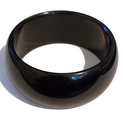Black Plastic Bangle Bracelet