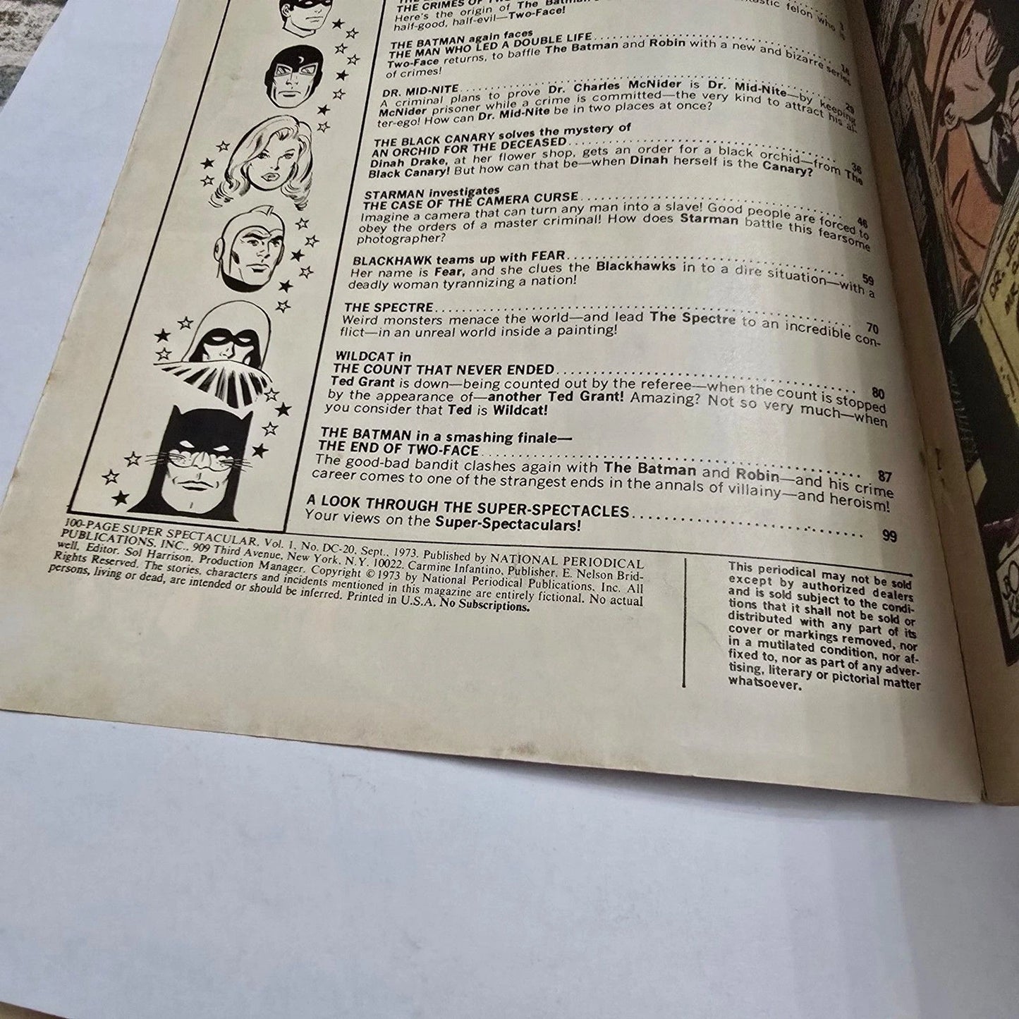 DC 100 Page Super Spectacular DC-20 Batman Two-Face 1973