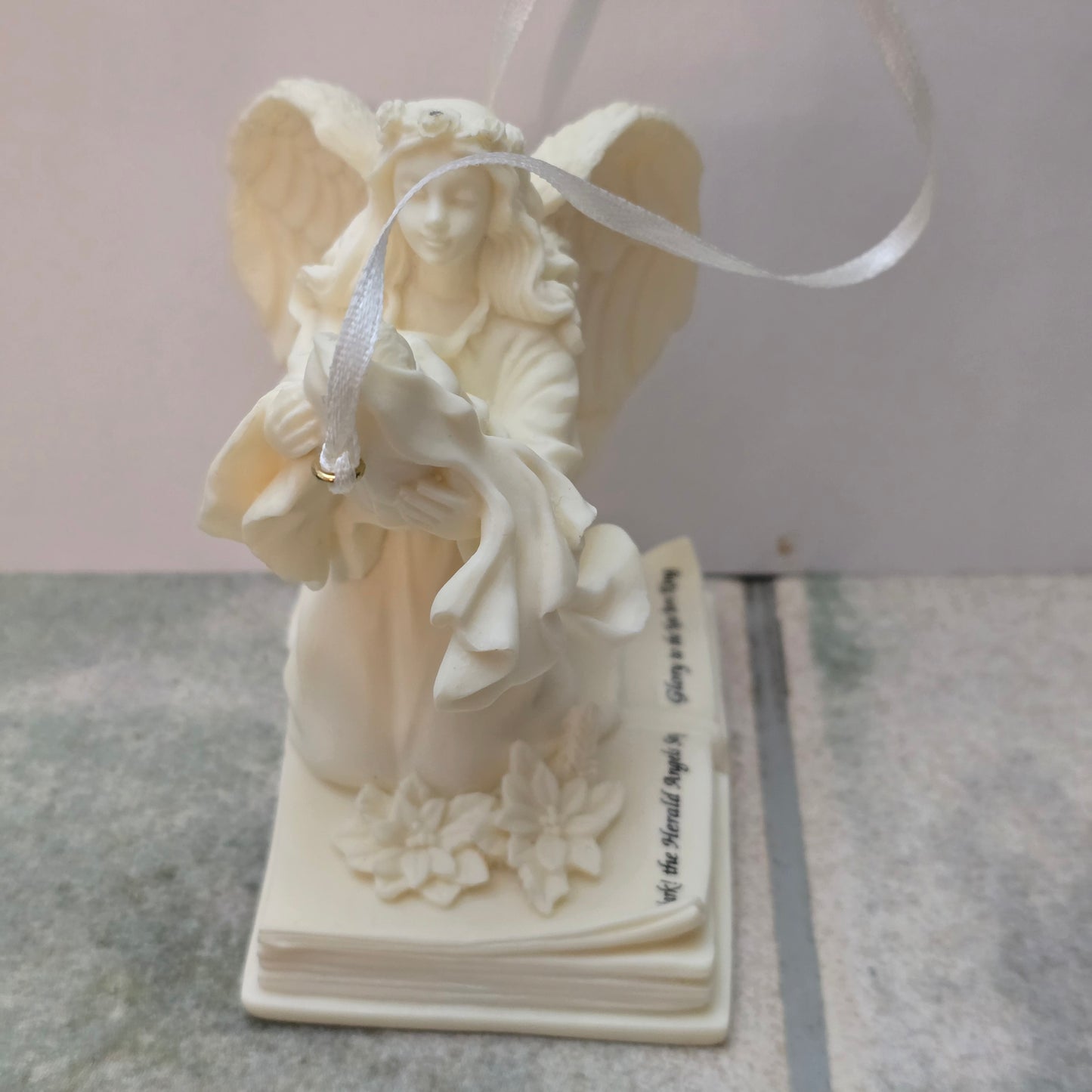Roman Inc. Angel with Baby Jesus Ornament Figurine 2001 – Christmas Nativity – Hark the Herald Angels Sing