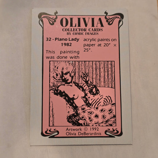 Olivia “Piano Lady” Vintage Trading Card (1982) – Comic Images